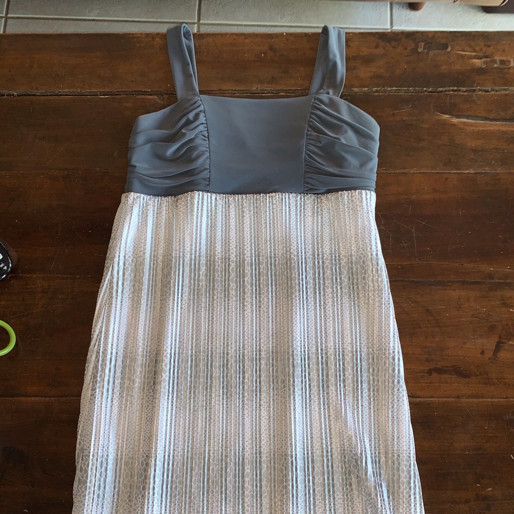 Paper Doll Gray and White Mini Dress
